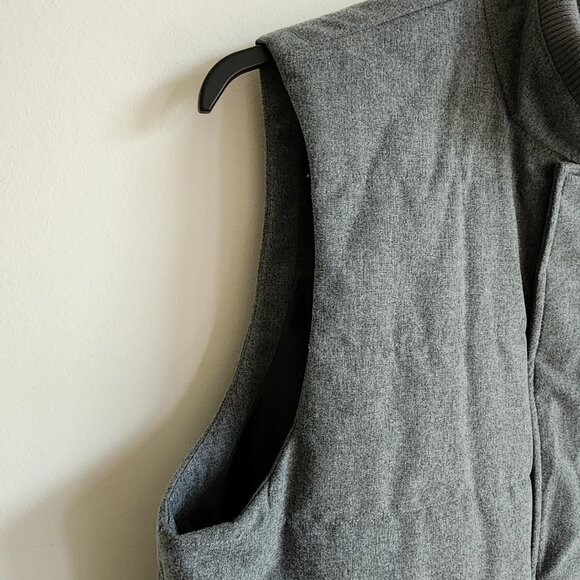 Large Gray Vest Coat Mens Jos A Bank New Tailored Fit Size L Nwt Zip Up Jacket - Picture 16 of 17